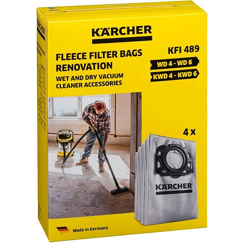 Set 4 saci din fleece Karcher Renovation KFI489 pentru WD4, WD5, WD6