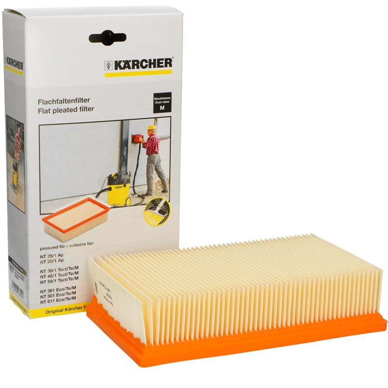 Filtru plan cu pliuri, HEPA2, pentru Karcher NT65/2 Eco si  NT 55/2 Tact² Me I