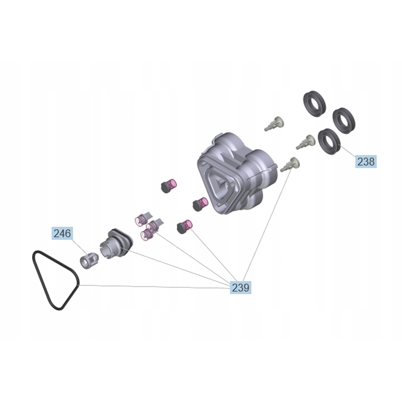Cap pompa Karcher, pentru aparate de spalat cu presiune K3 / K4