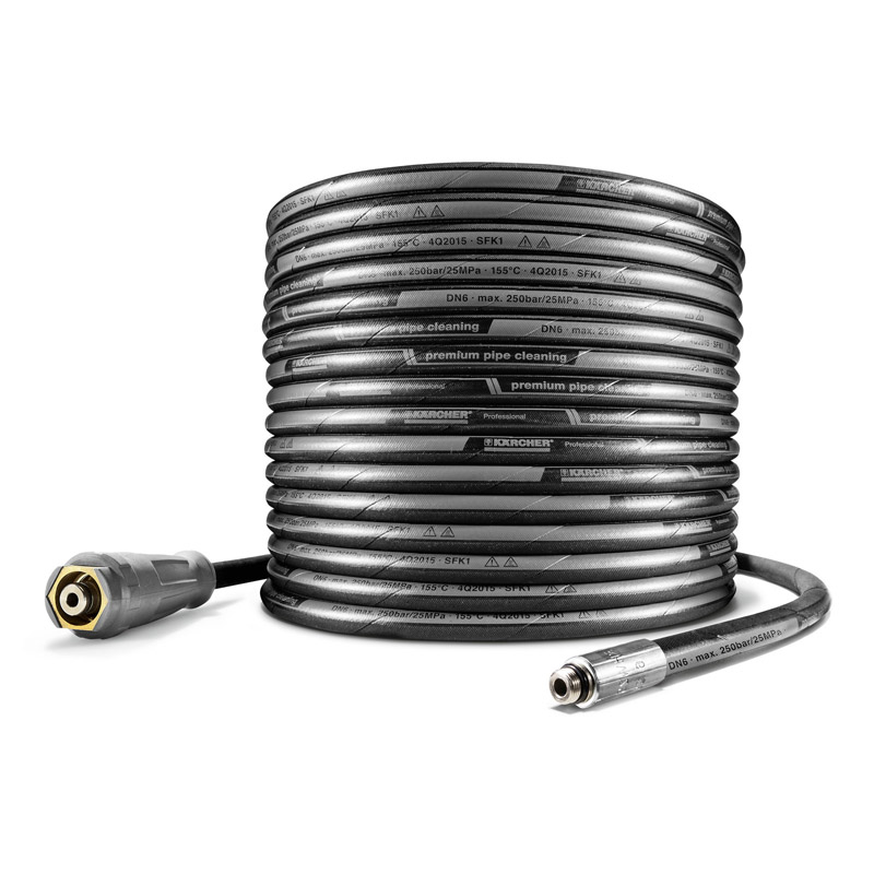 Furtun inalta presiune pentru curatat tevi DN6, L=30 m, max. 250 bar, pentru Karcher HD / HDS