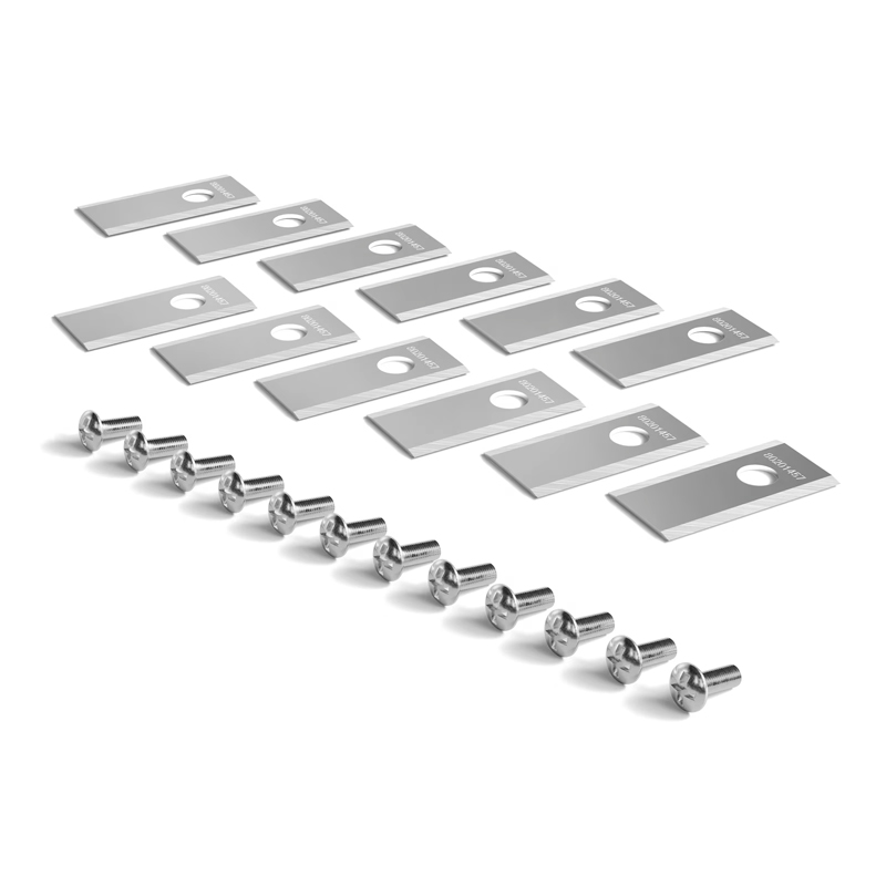Set 124 lame + 12 suruburi pentru robotii de tuns iarba Karcher RCX